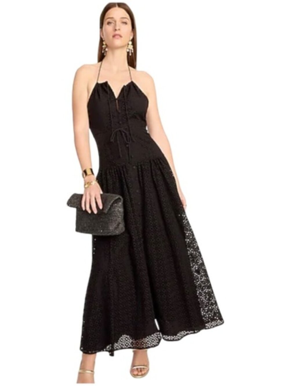 J. Crew Collection Anguilla Halter Dress in Black Size 2